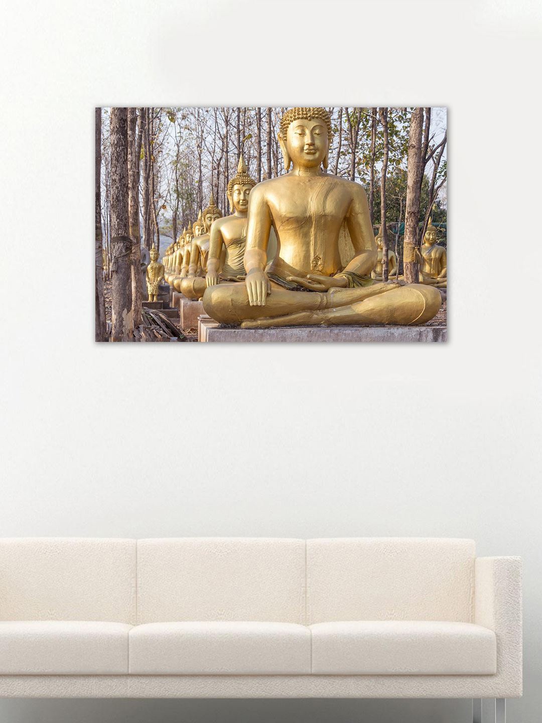 999Store Gold-Toned & Brown Handpainted Buddha Wall Art