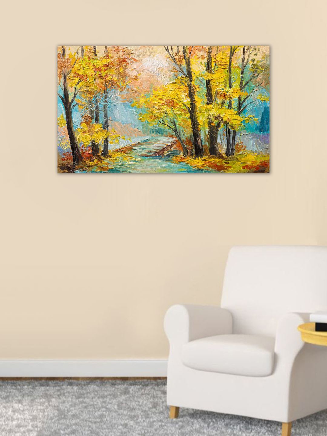 

999Store Yellow & Blue Abstract Wall Art