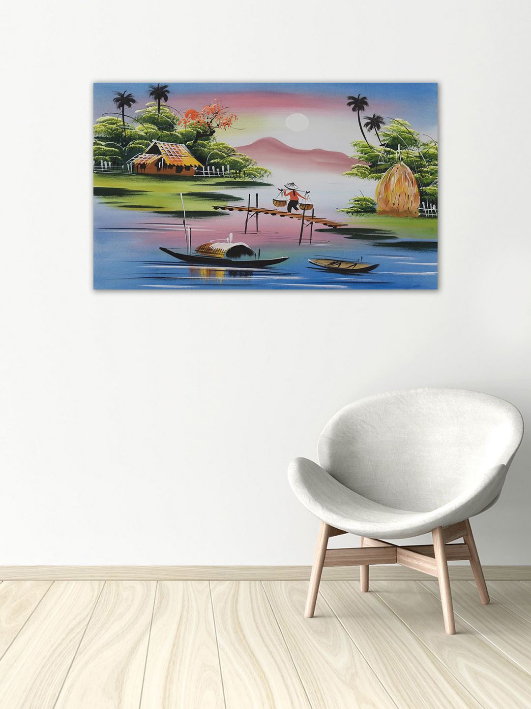 

999Store Blue & Green Vietnam Tradition Wall Art