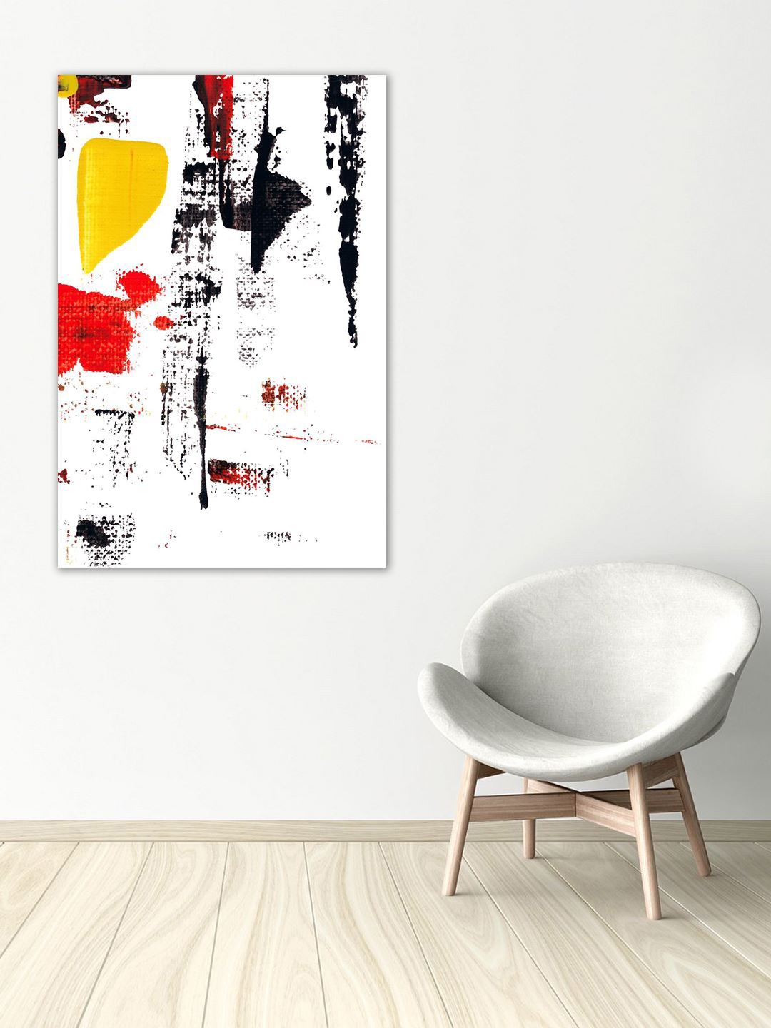 

999Store White & Black Abstract Hand-Painted Wall Art