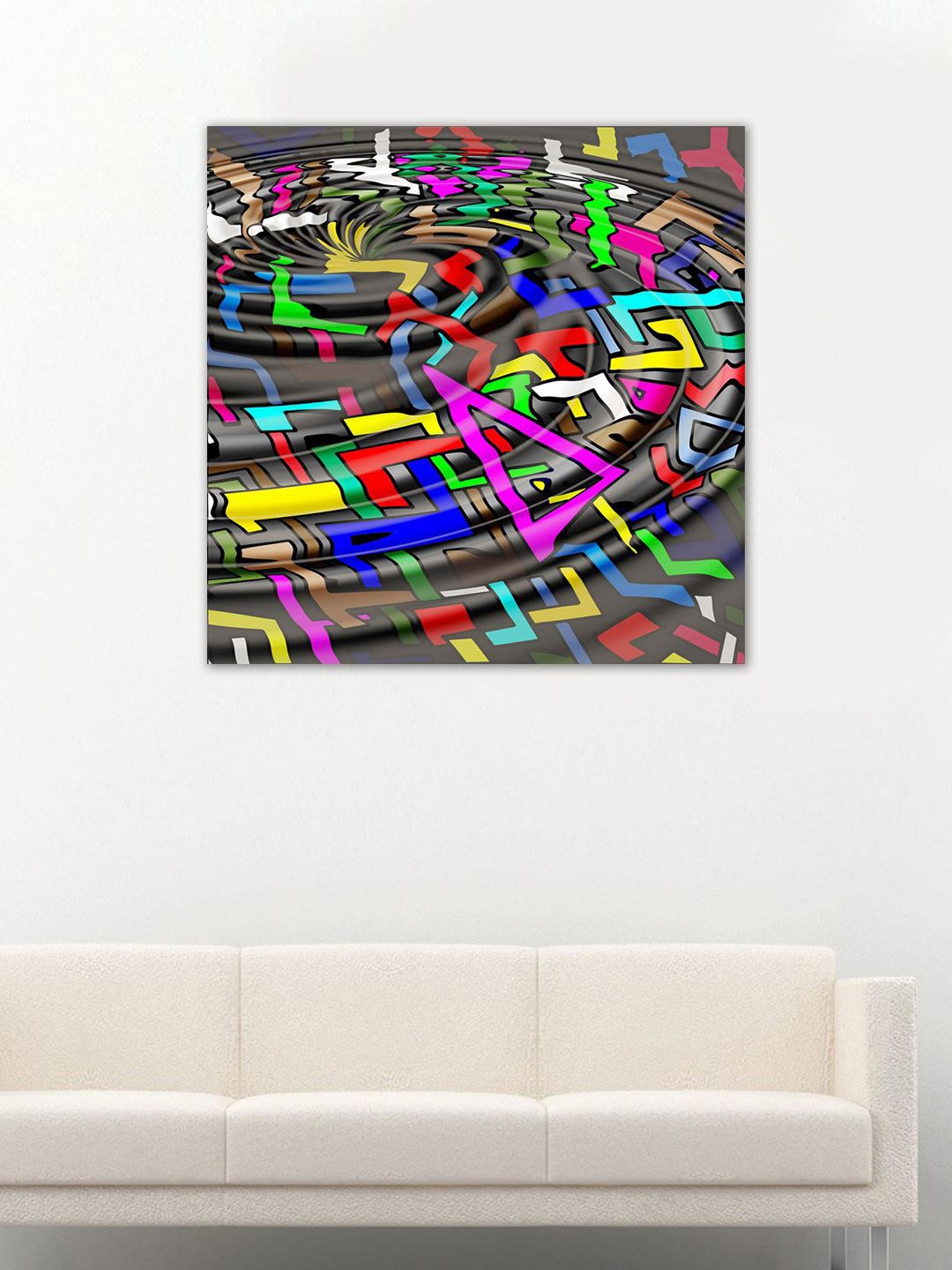 

999Store Multicoloured Abstract Hand-Painted Wall Art, Multi