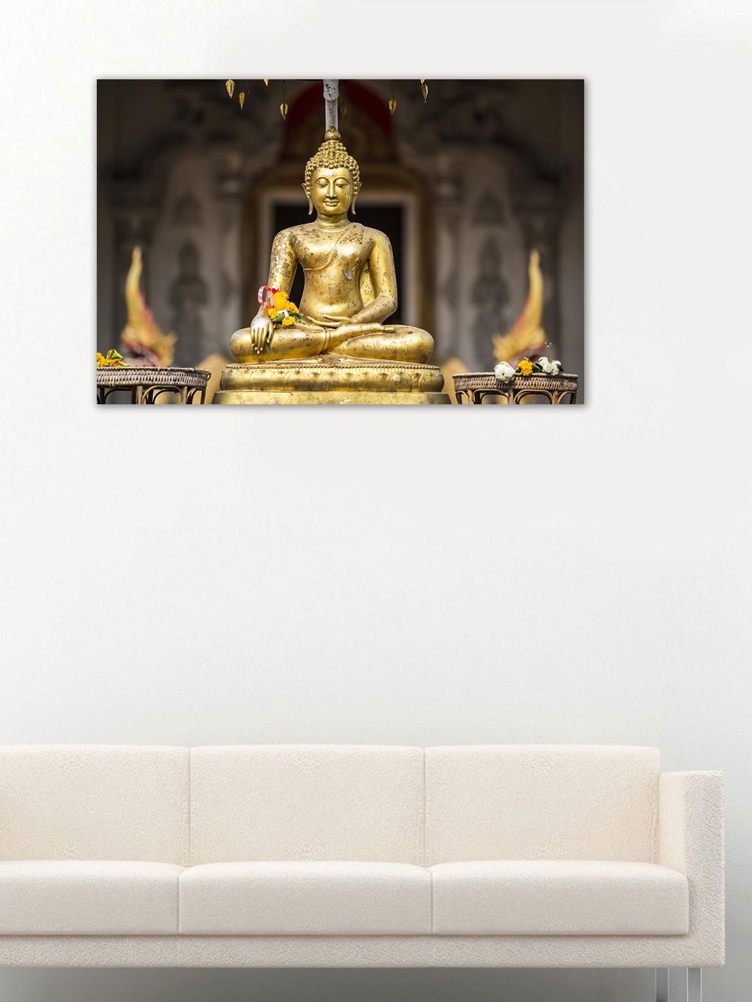 

999Store Black & Gold-Toned Hand-Painted Buddha Wall Art