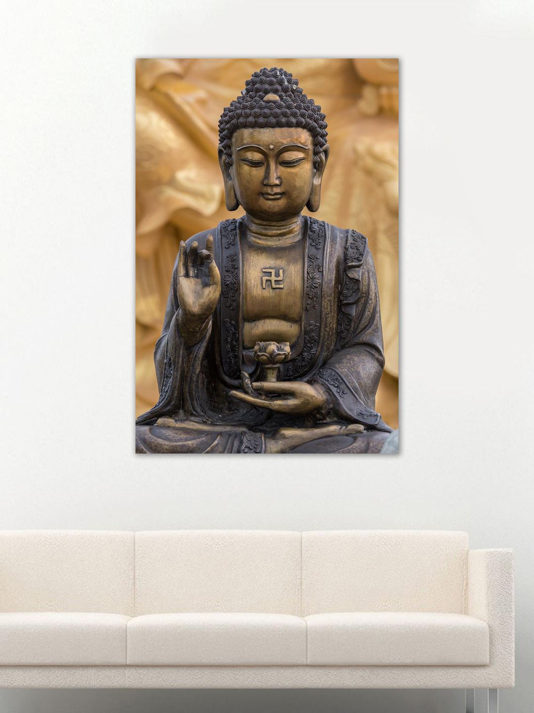 999Store Brown & Grey Buddha Wall Art