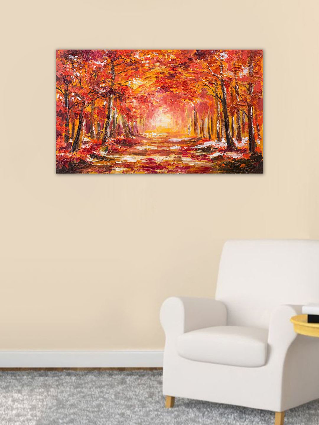 

999Store Red & Yellow Abstract Wall Art