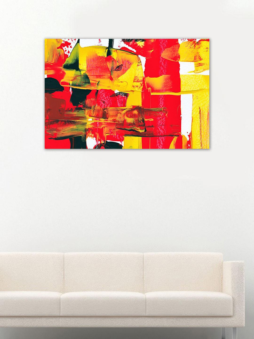 

999Store Red & Yellow Abstract Wall Art
