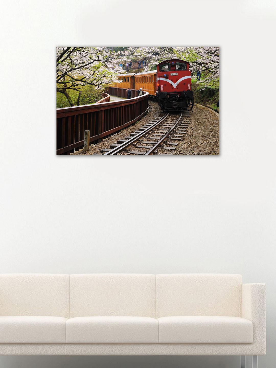 

999Store Brown & Green Train Wall Art