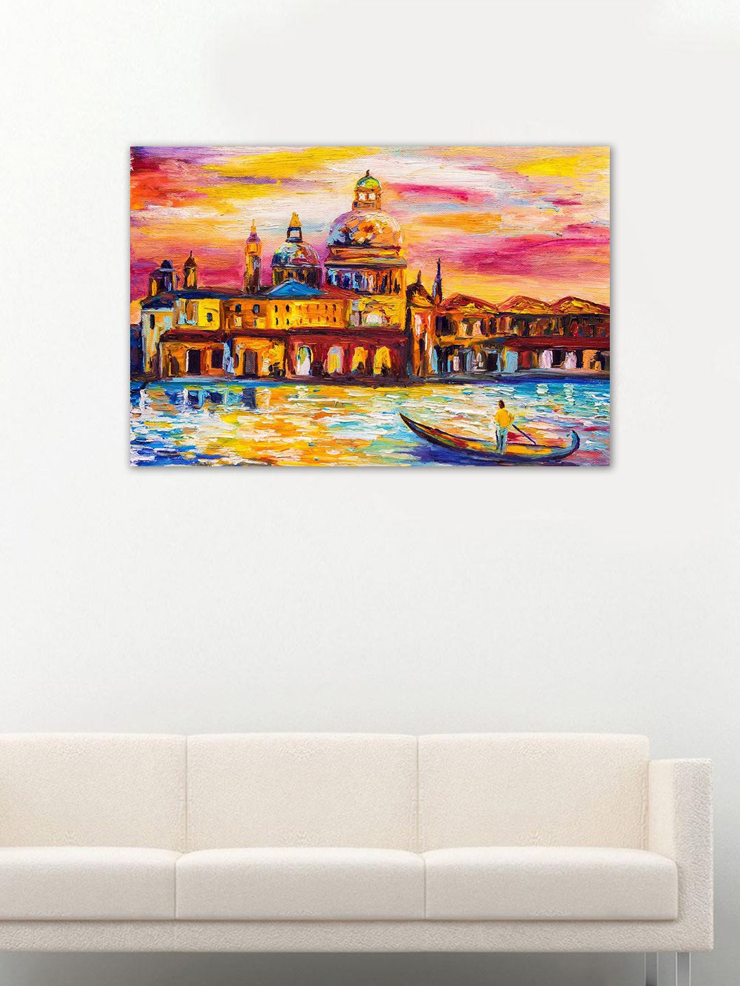 

999Store Multicoloured Venice City Wall Art, Multi