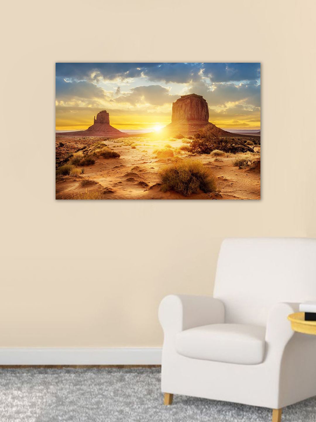 

999Store Brown & Yellow Sunset Wall Art