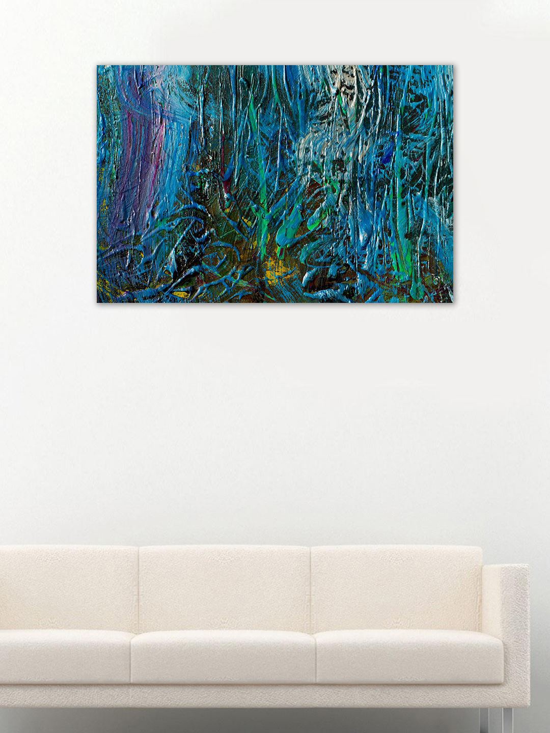 

999Store Multicoloured Handpainted Abstract Wall Art, Multi
