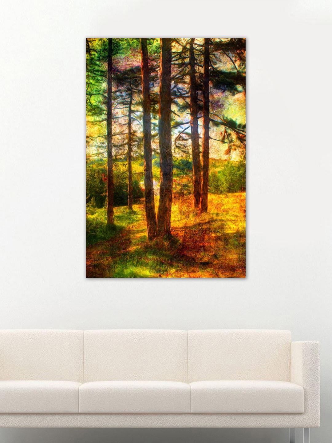 

999Store Brown & Green Forest Wall Art