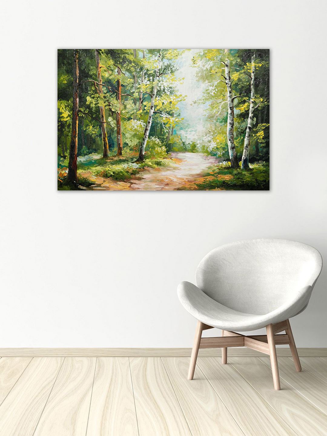 

999Store Green & Brown Forest Wall Art