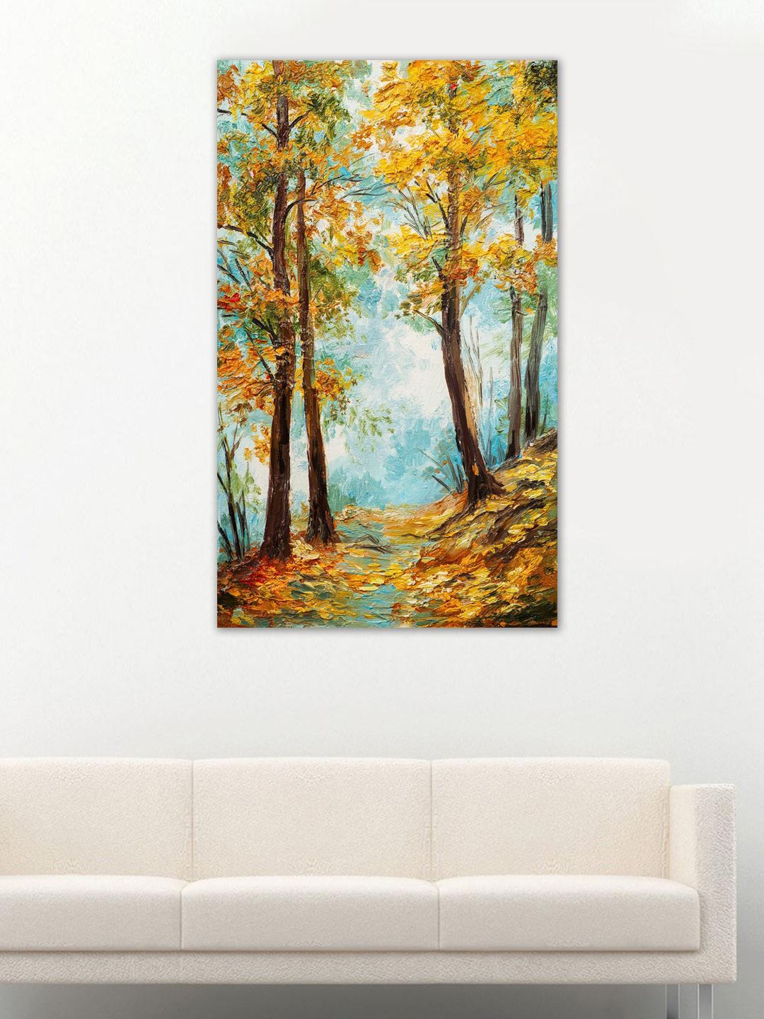 999Store Green & Yellow Abstract Wall Art