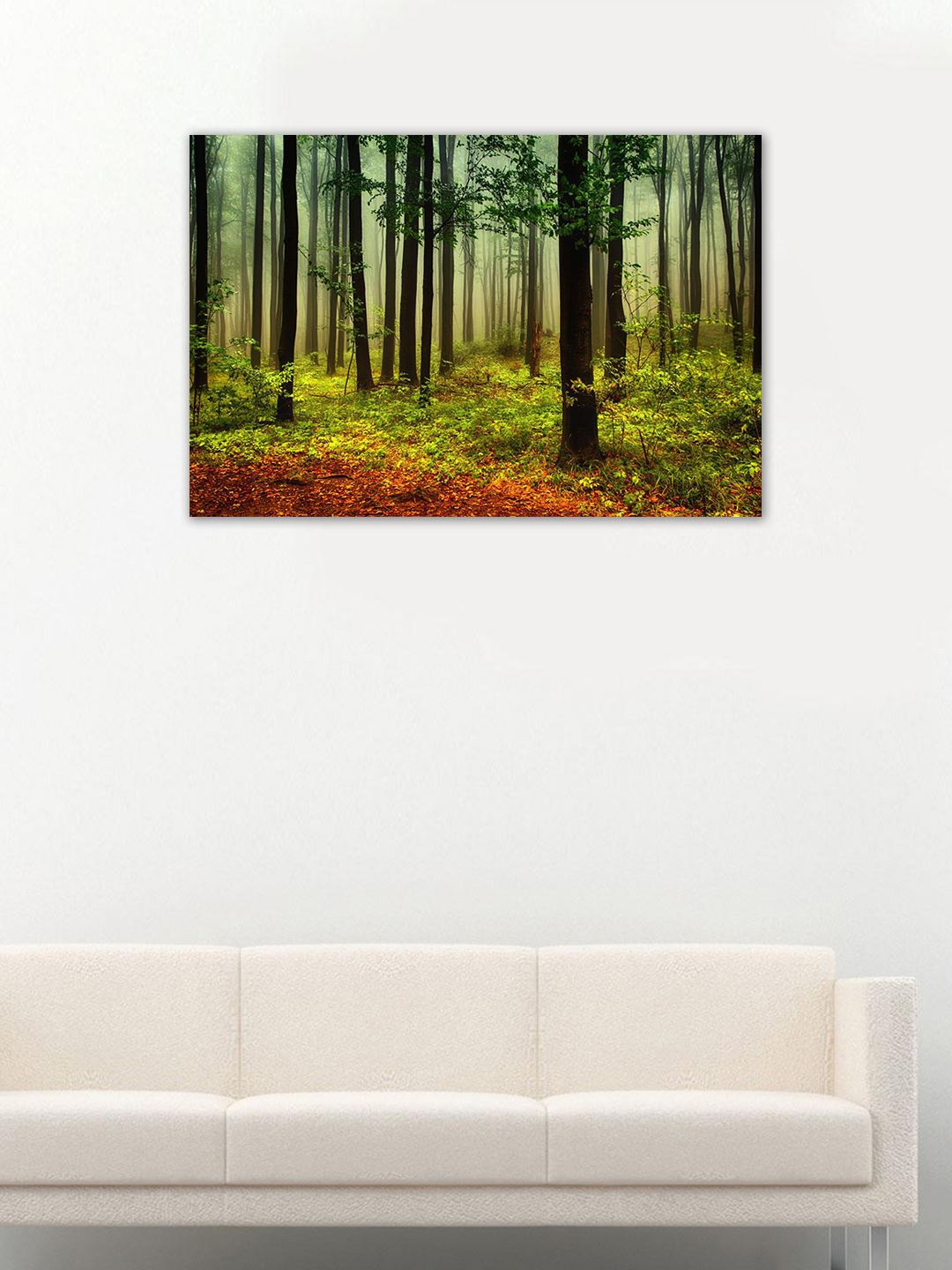 

999Store Green, Black & Brown Hand-Painted Forest Wall Art