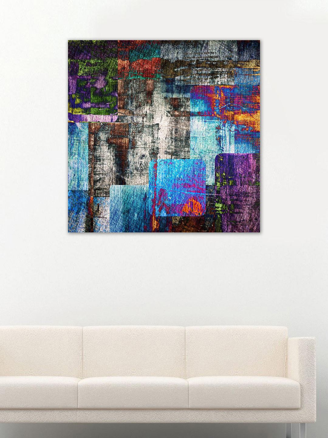 

999Store Multicoloured Abstract Hand-Painted Wall Art, Multi