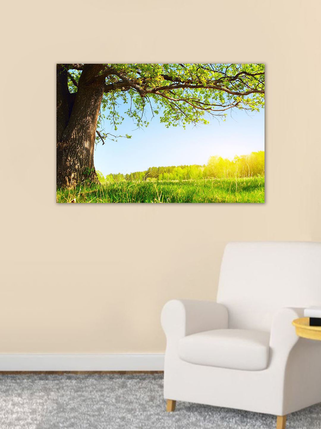 

999Store Green & Blue Tree Wall Art