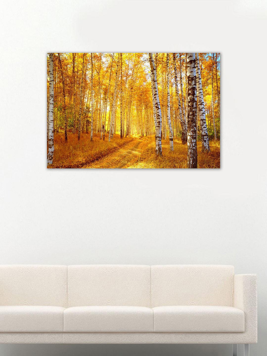 

999Store Yellow & White Forest Wall Art