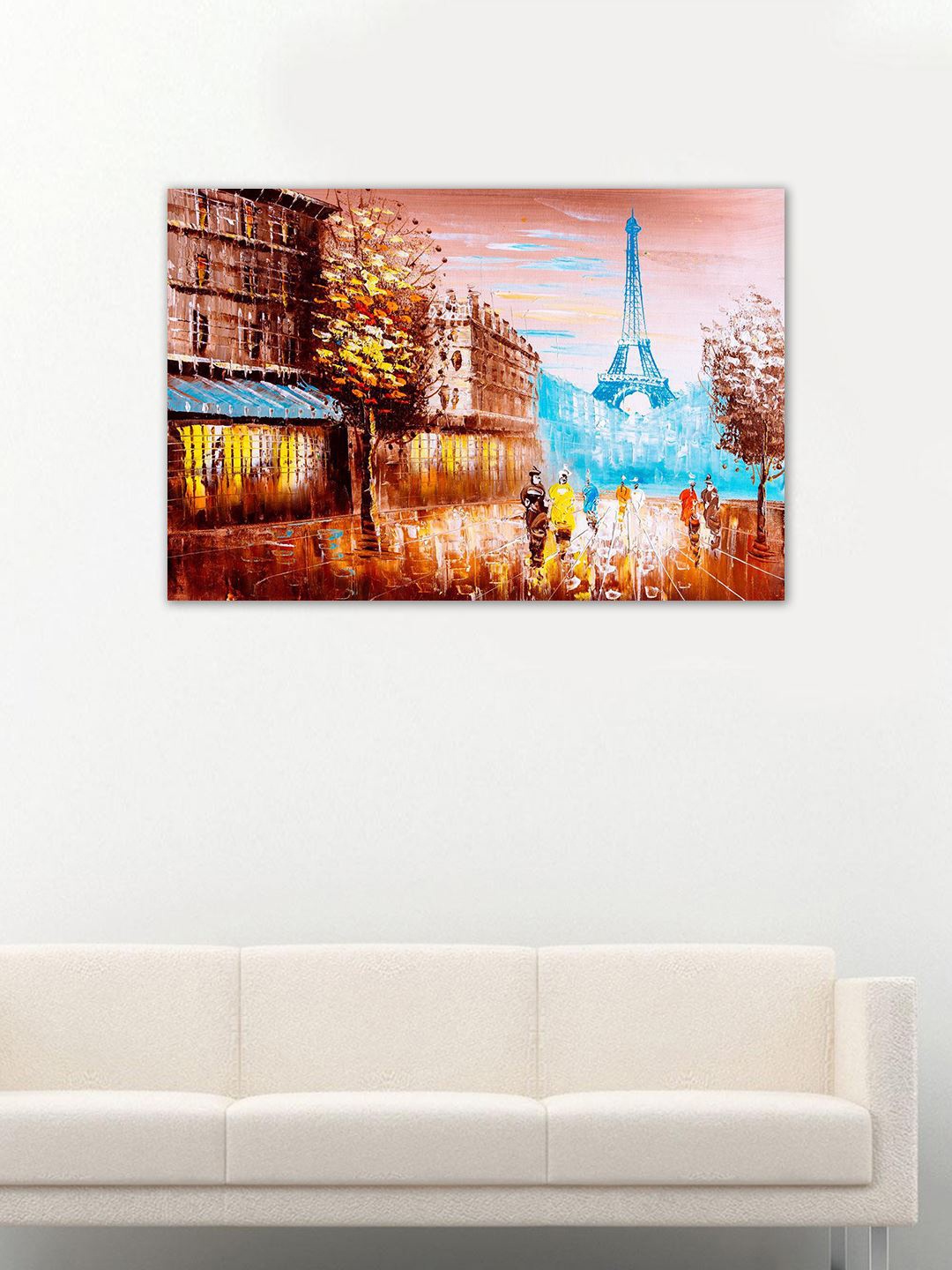 

999Store Yellow, Blue & Brown Street View Wall Art
