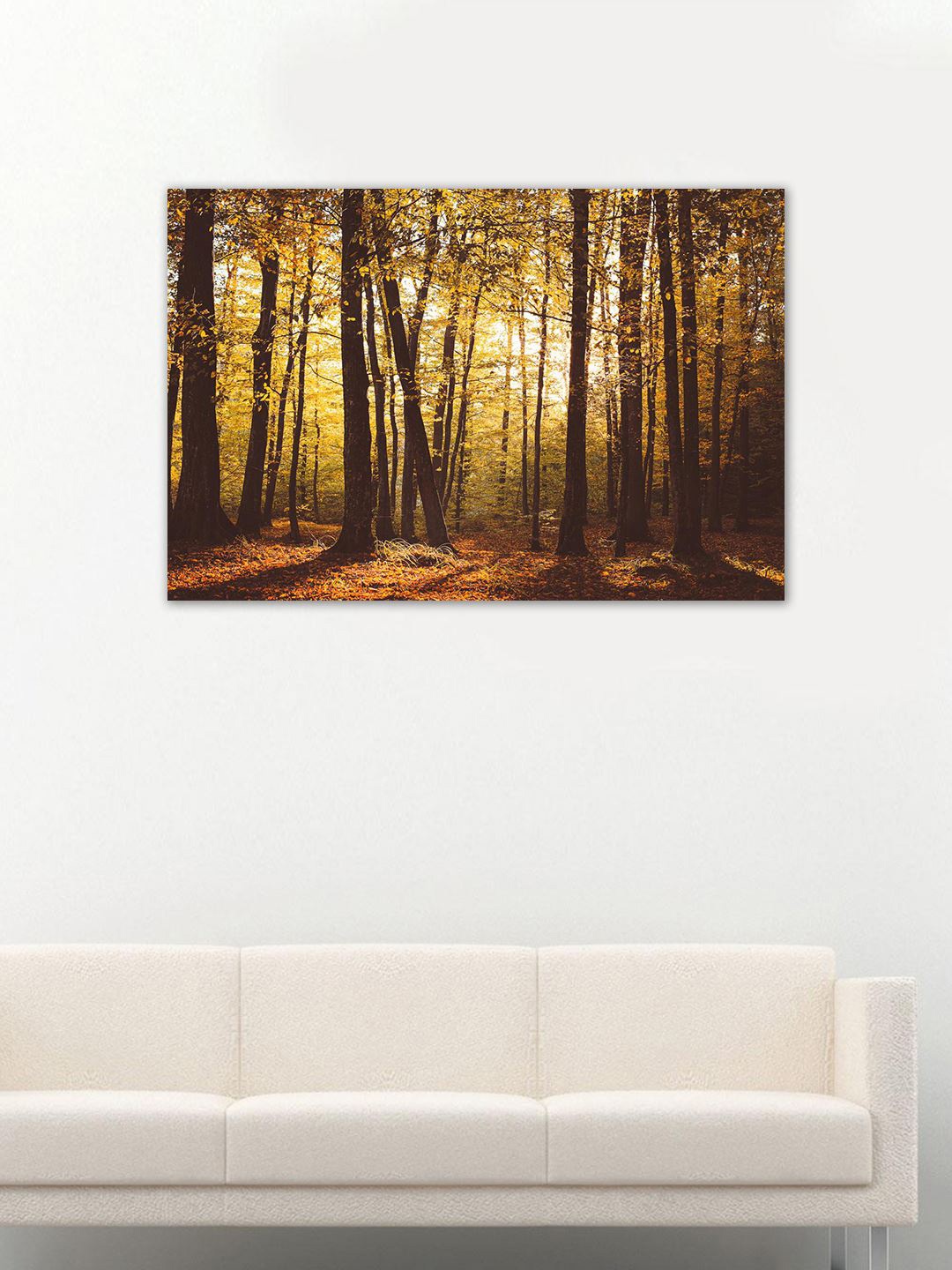 999Store Yellow & Brown Forest Wall Art