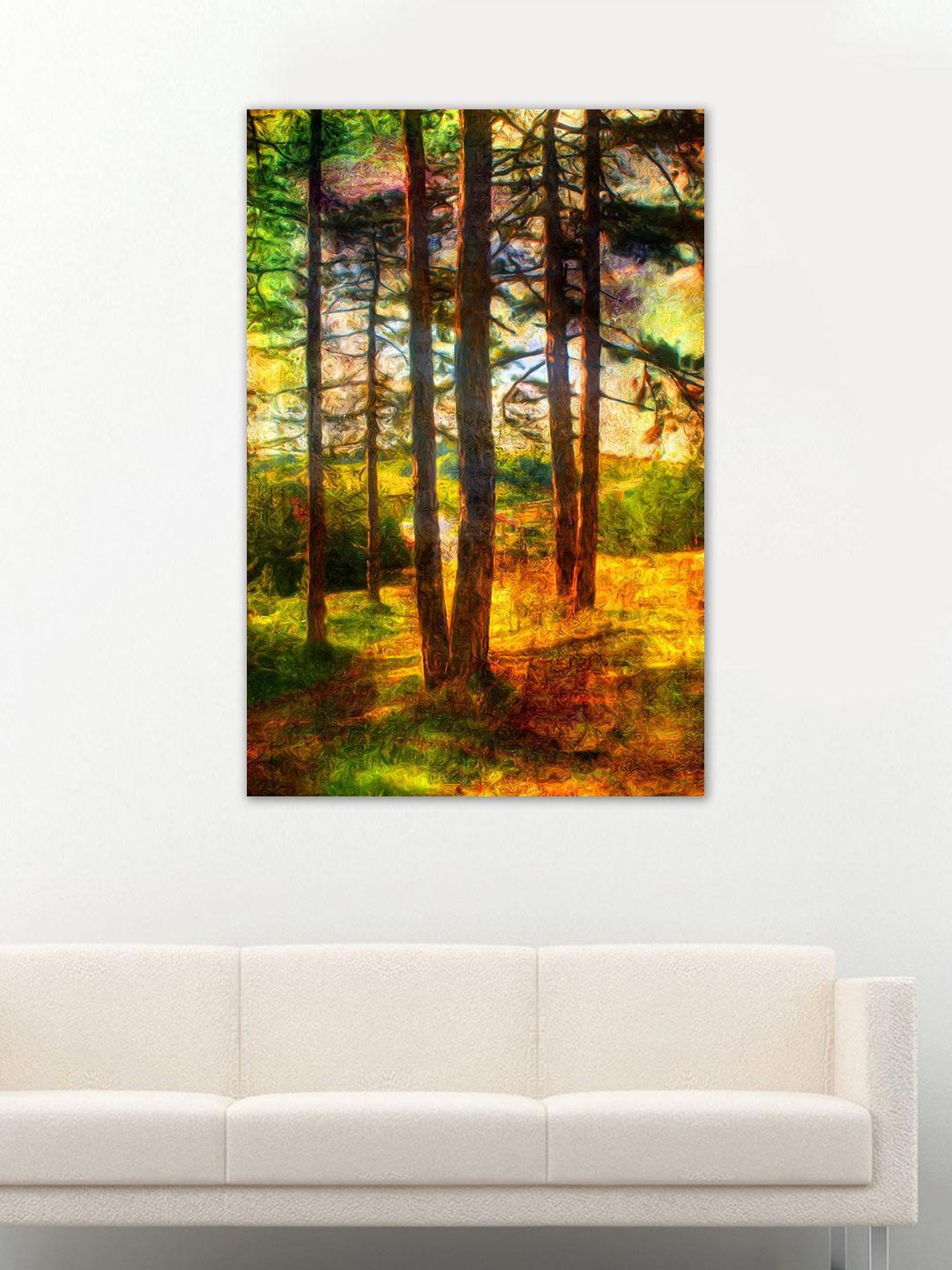 

999Store Brown & Green Forest Wall Art