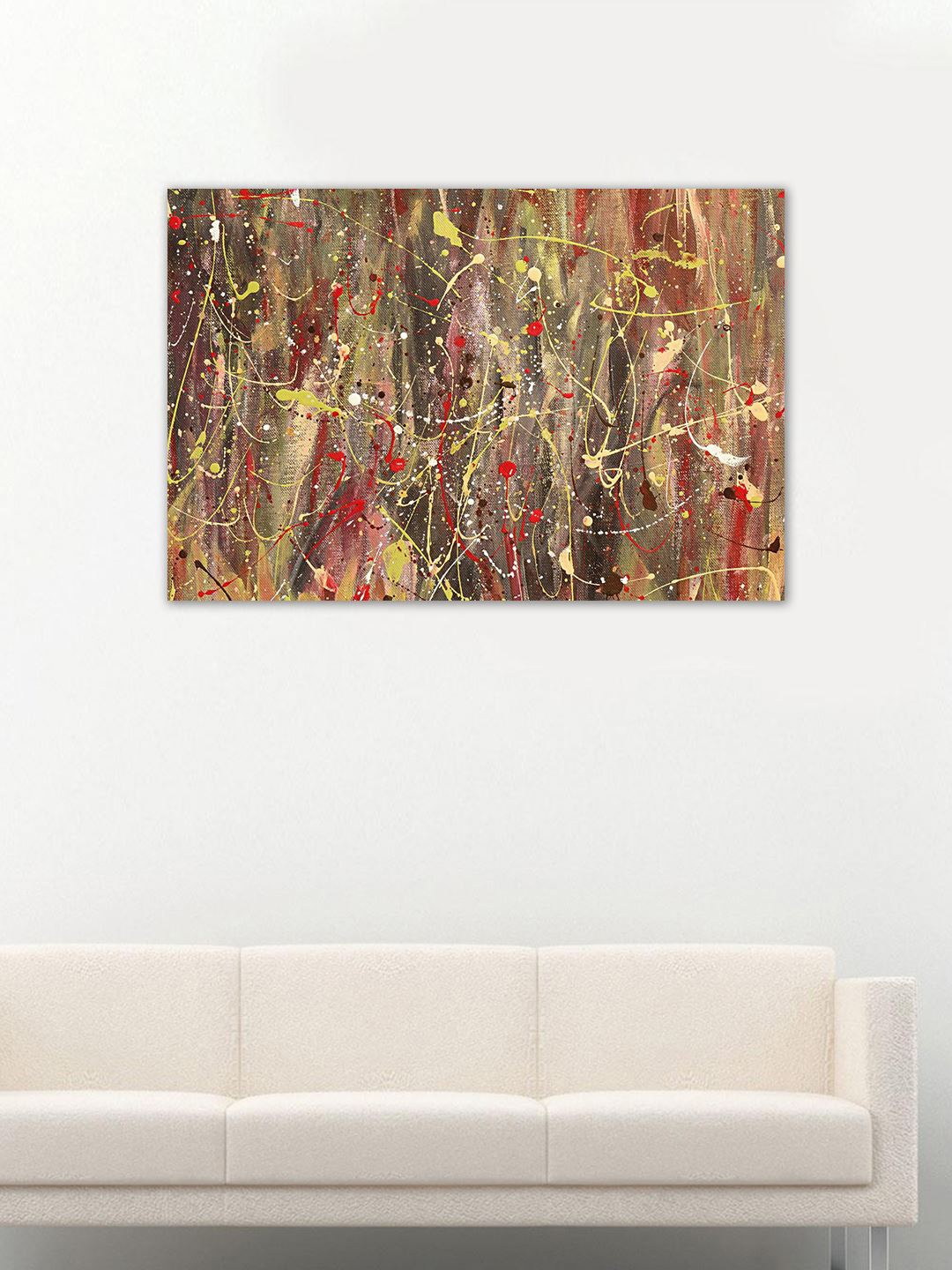 

999Store Multicoloured Hand-Painted Abstract Wall Art, Multi