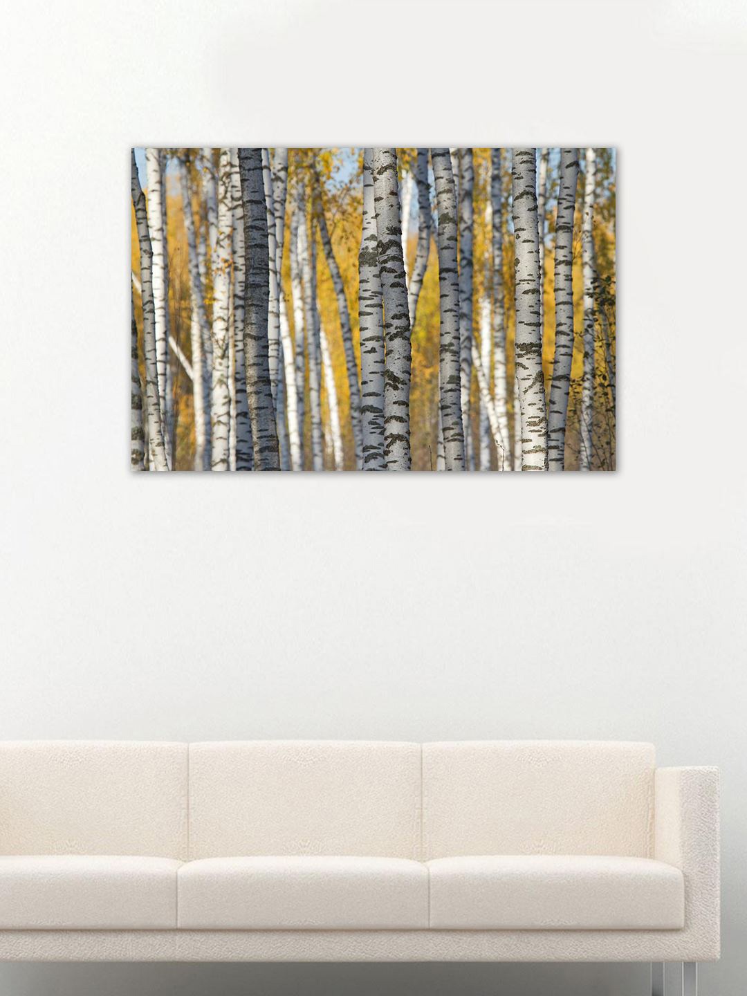 

999Store Grey & Yellow Hand-Painted Forest Wall Art
