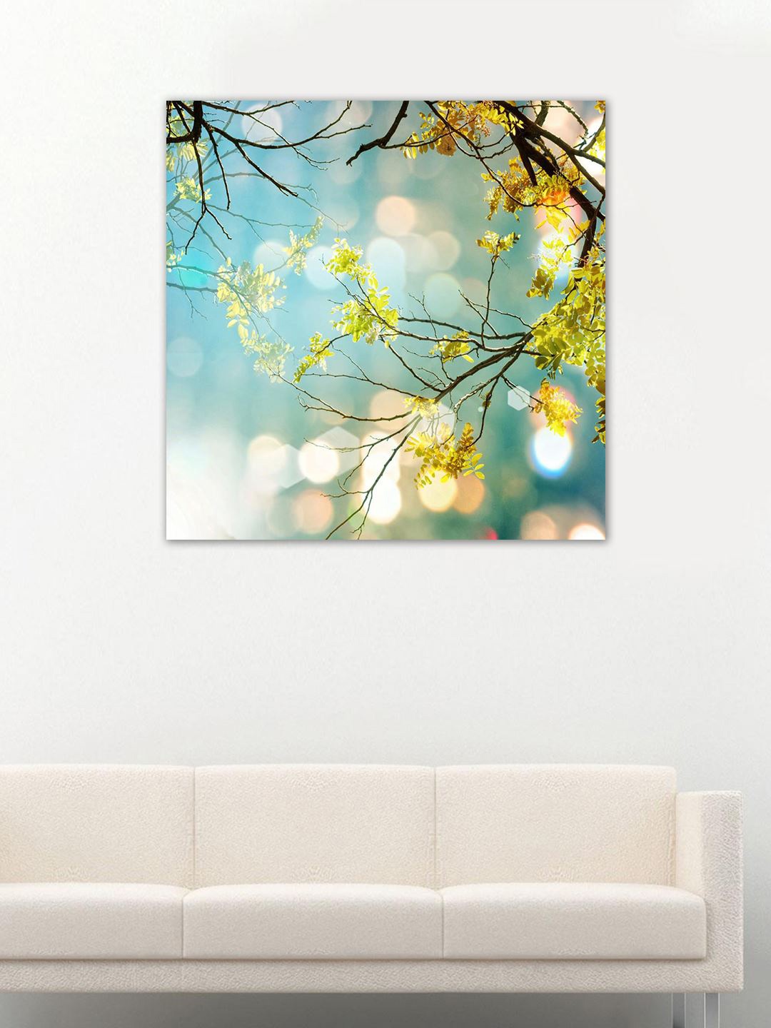 

999Store Blue and Green Tree Branches Wall Art
