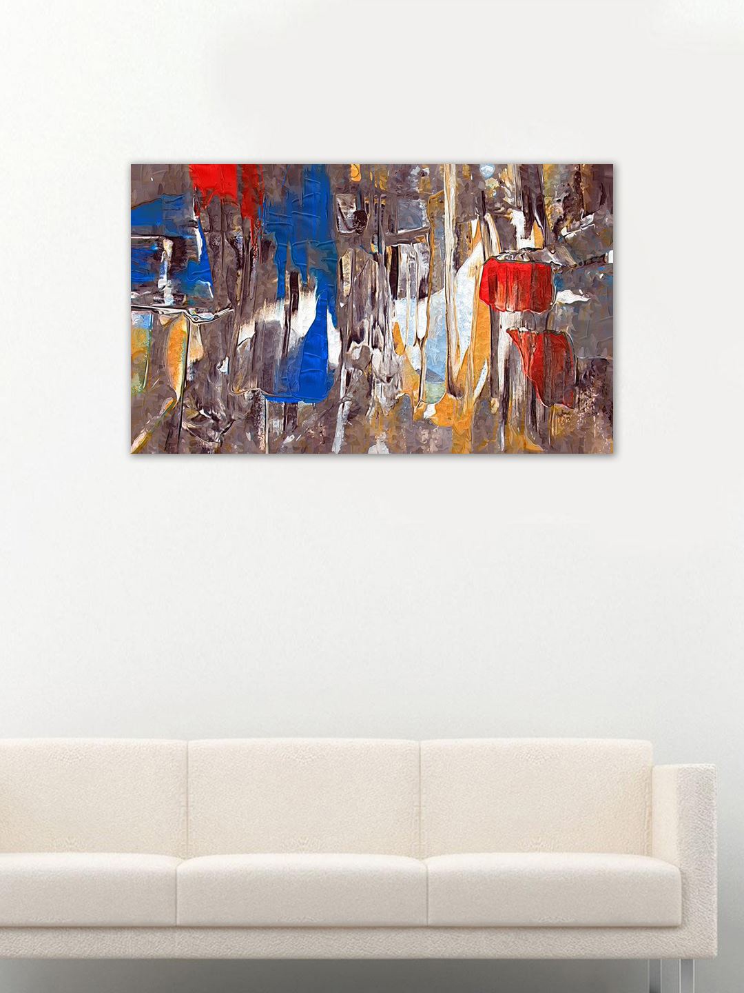 

999Store Multicoloured Abstract Hand-Painted Wall Art, Multi