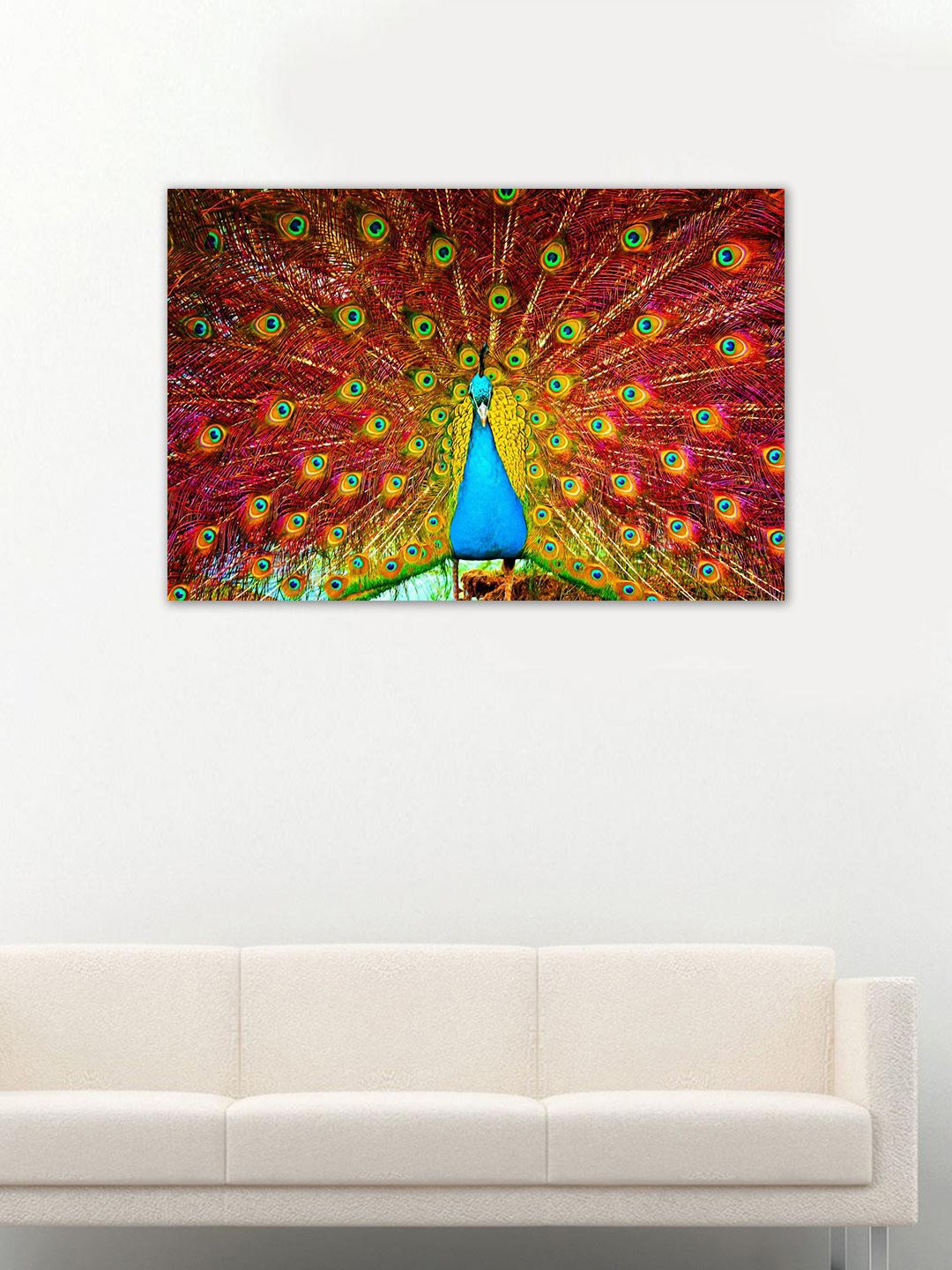 

999Store Multicoloured Peacock Wall Art, Multi