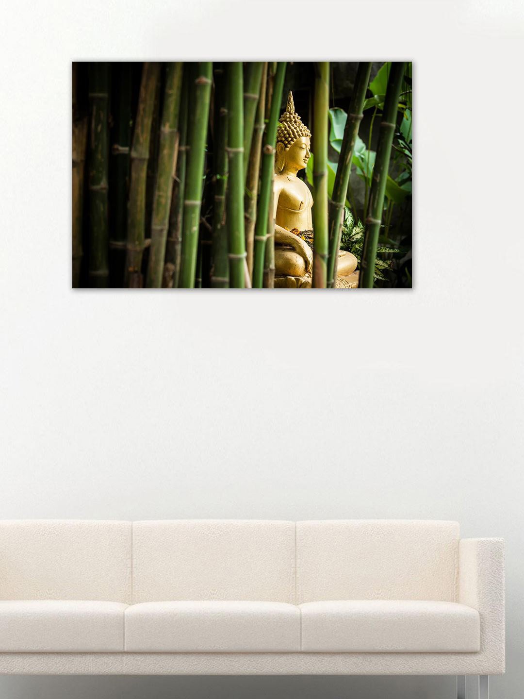 

999Store Green & Gold-Toned Hand-Painted Buddha Wall Art