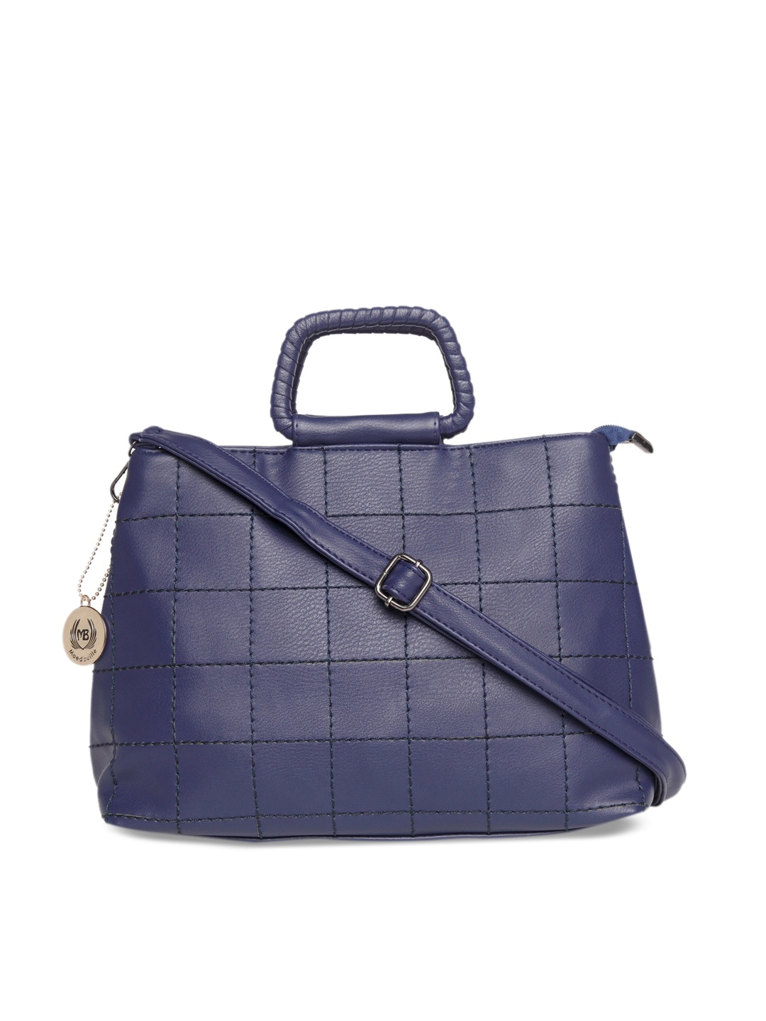 

Moedbuille Navy Blue Solid Handheld Bag
