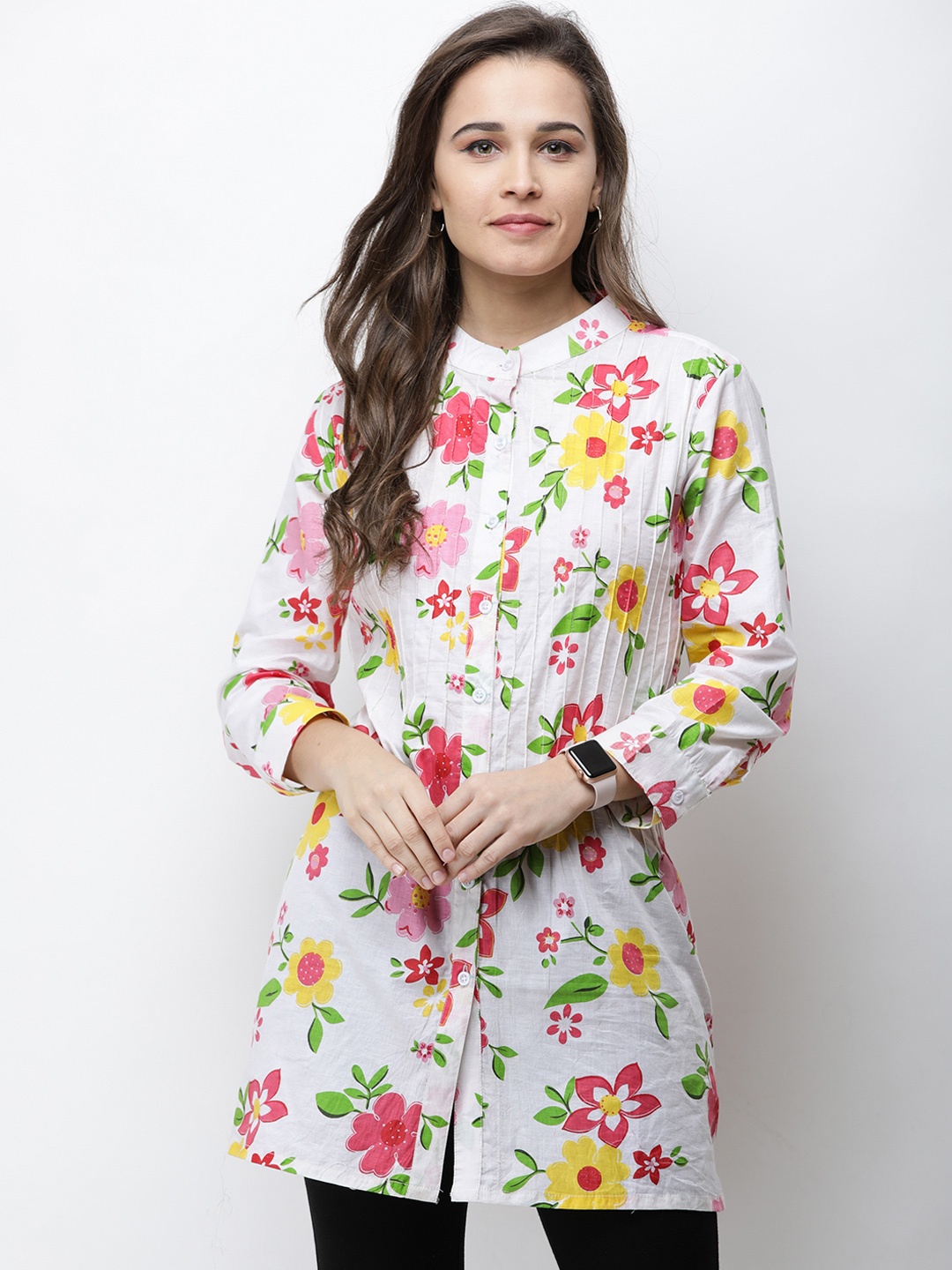 

Cation White & Pink Printed Tunic