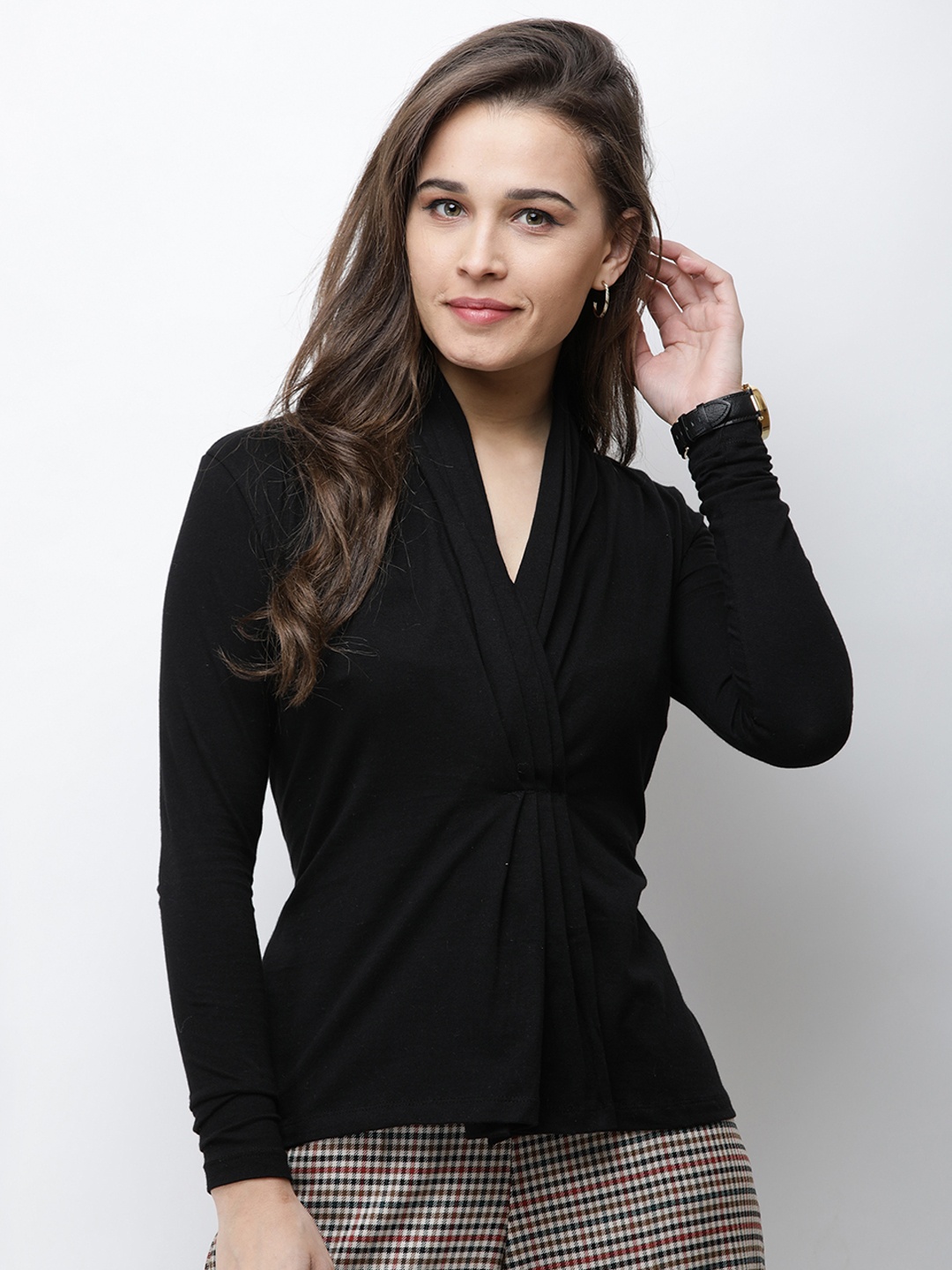

Cation Women Black Solid Top