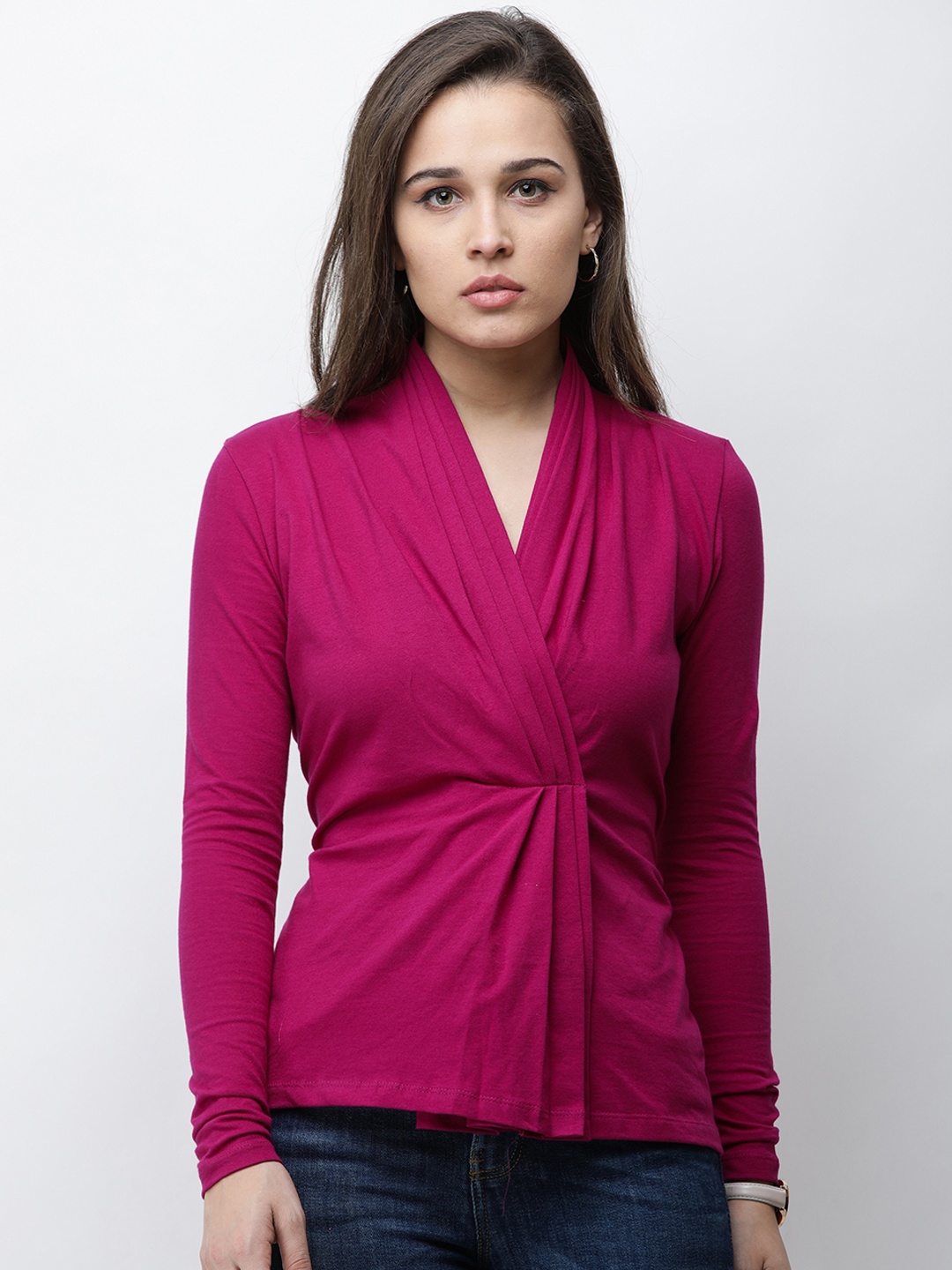 

Cation Women Magenta Solid Top