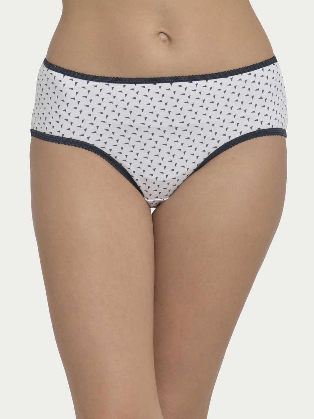 

Clovia Women White & Navy Blue Printed Mid-Rise Hipster Briefs PN2854P08XL