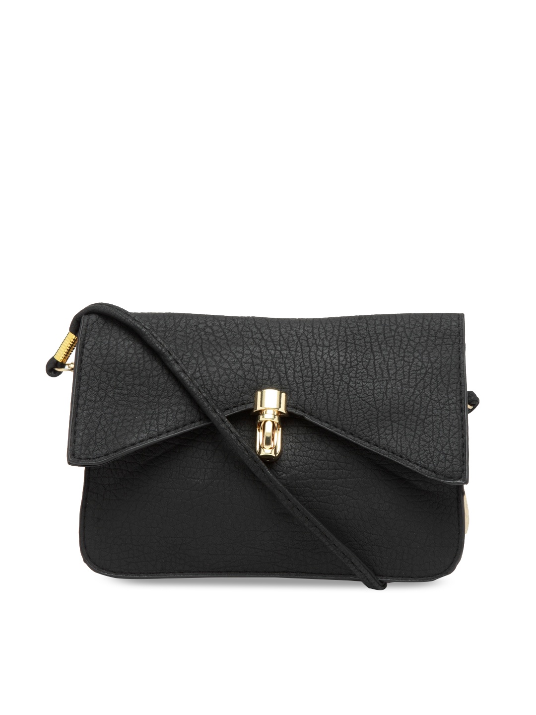 

Moedbuille Women Black Solid Sling Bag