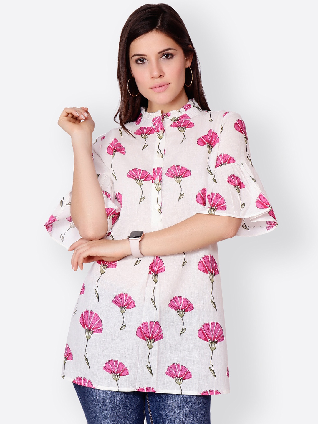 

Cation Off-White Printed Tunic