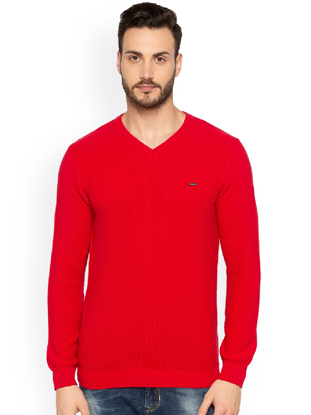 

Status Quo Men Red Solid Pullover