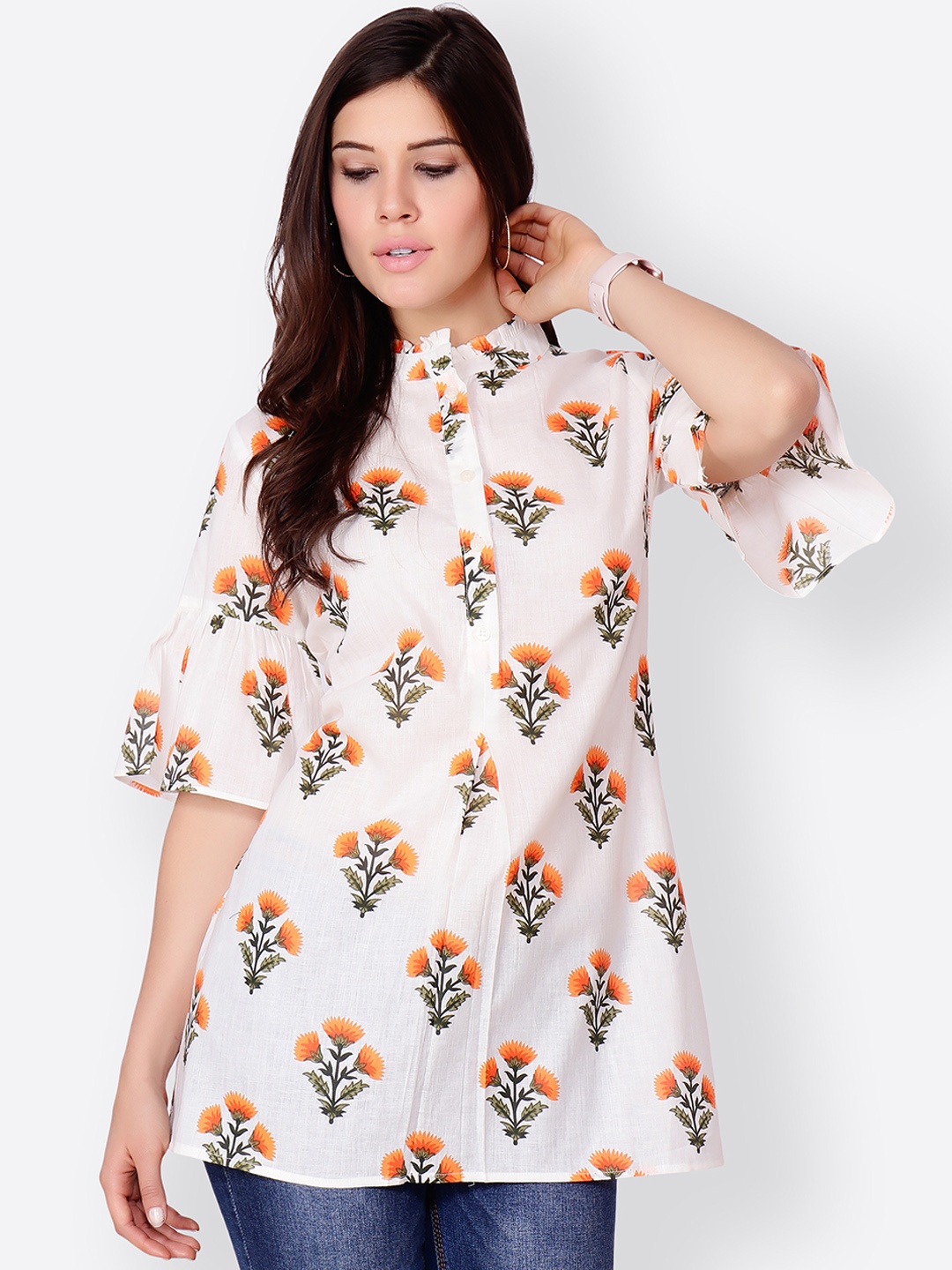 

Cation Off-White Printed Tunic