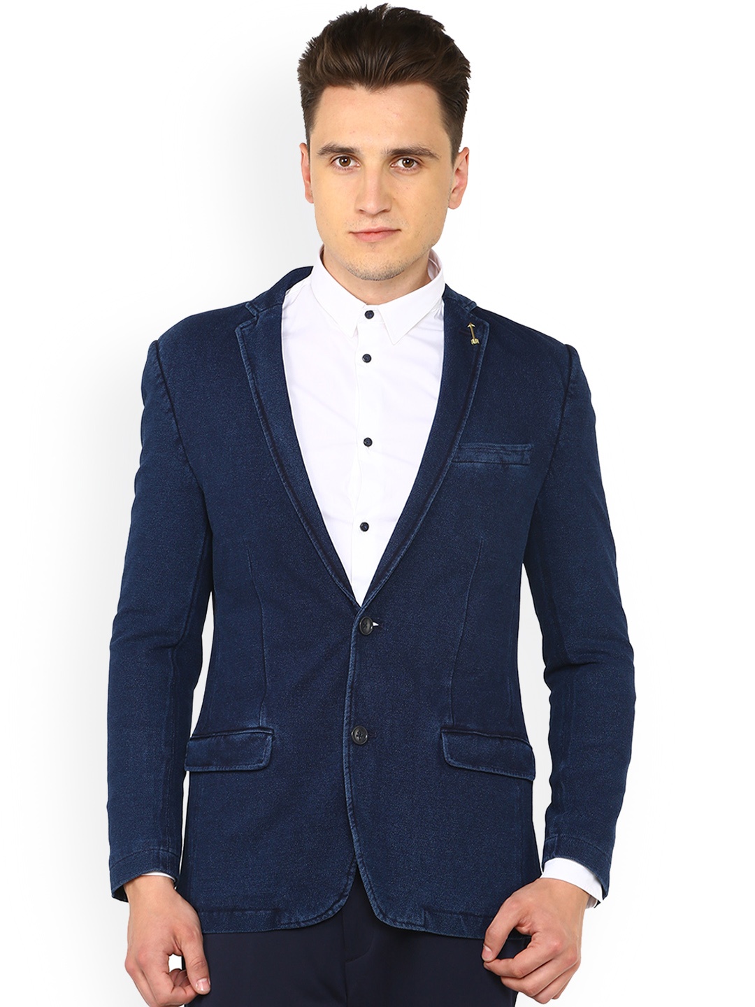 

Arrow Sport Men Navy Blue Slim-Fit Single-Breasted Blazer