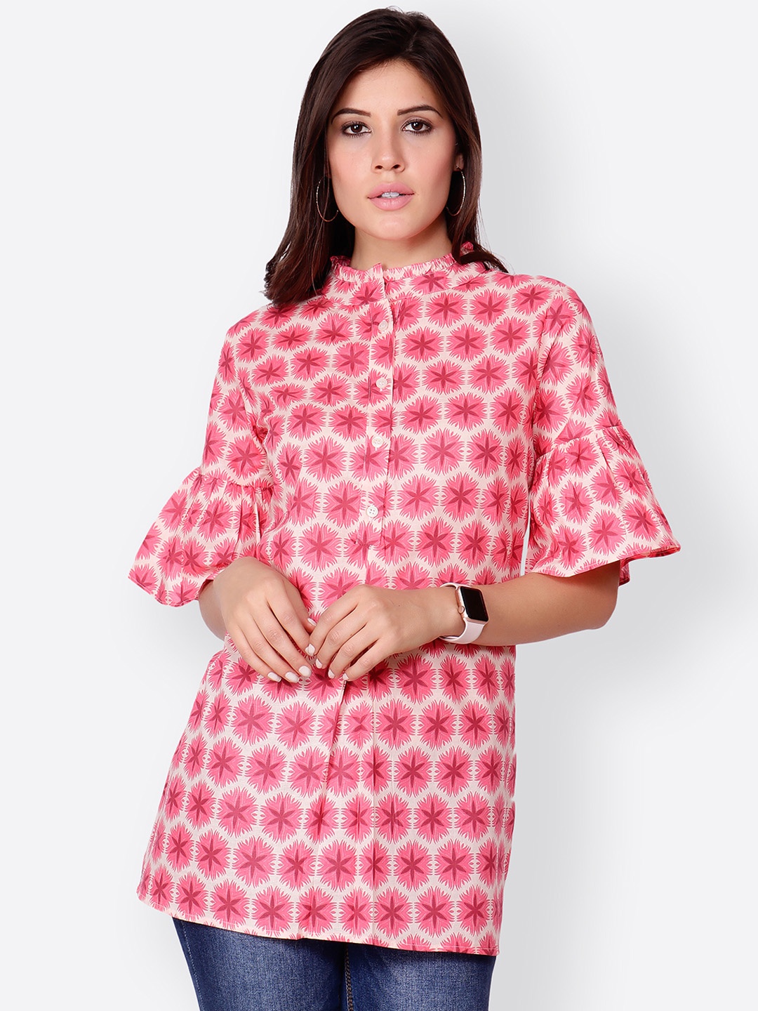 

Cation Pink Printed Tunic