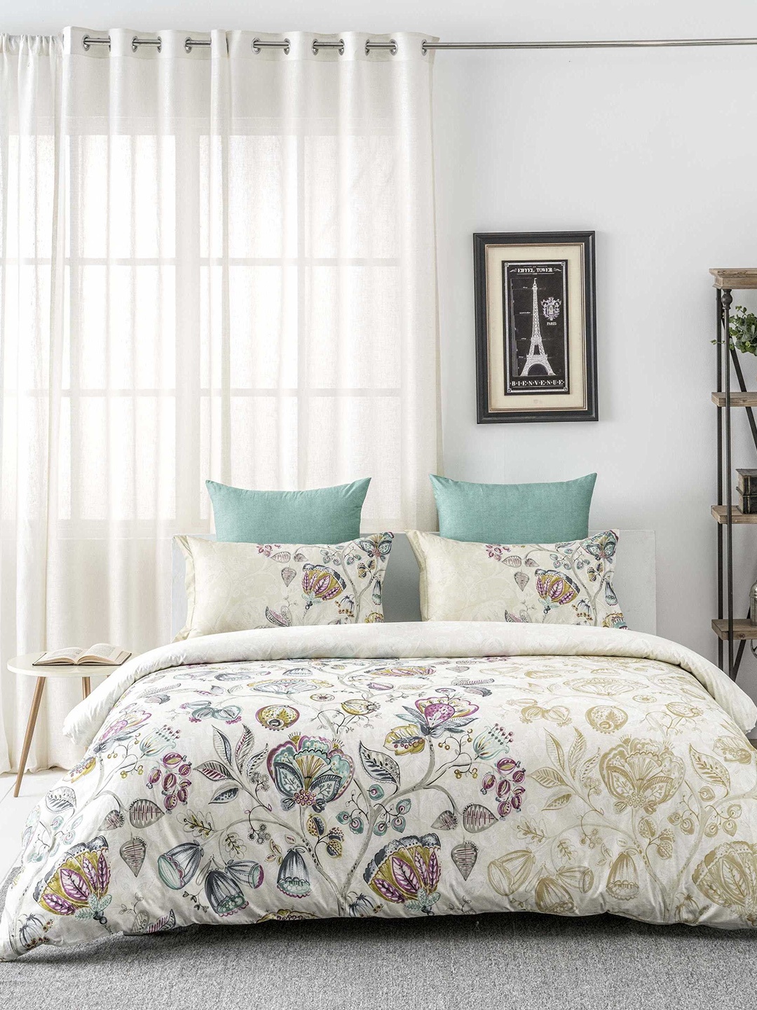 DDecor Multicoloured Floral Mild Winter 150 GSM Double Bed Comforter, Multi