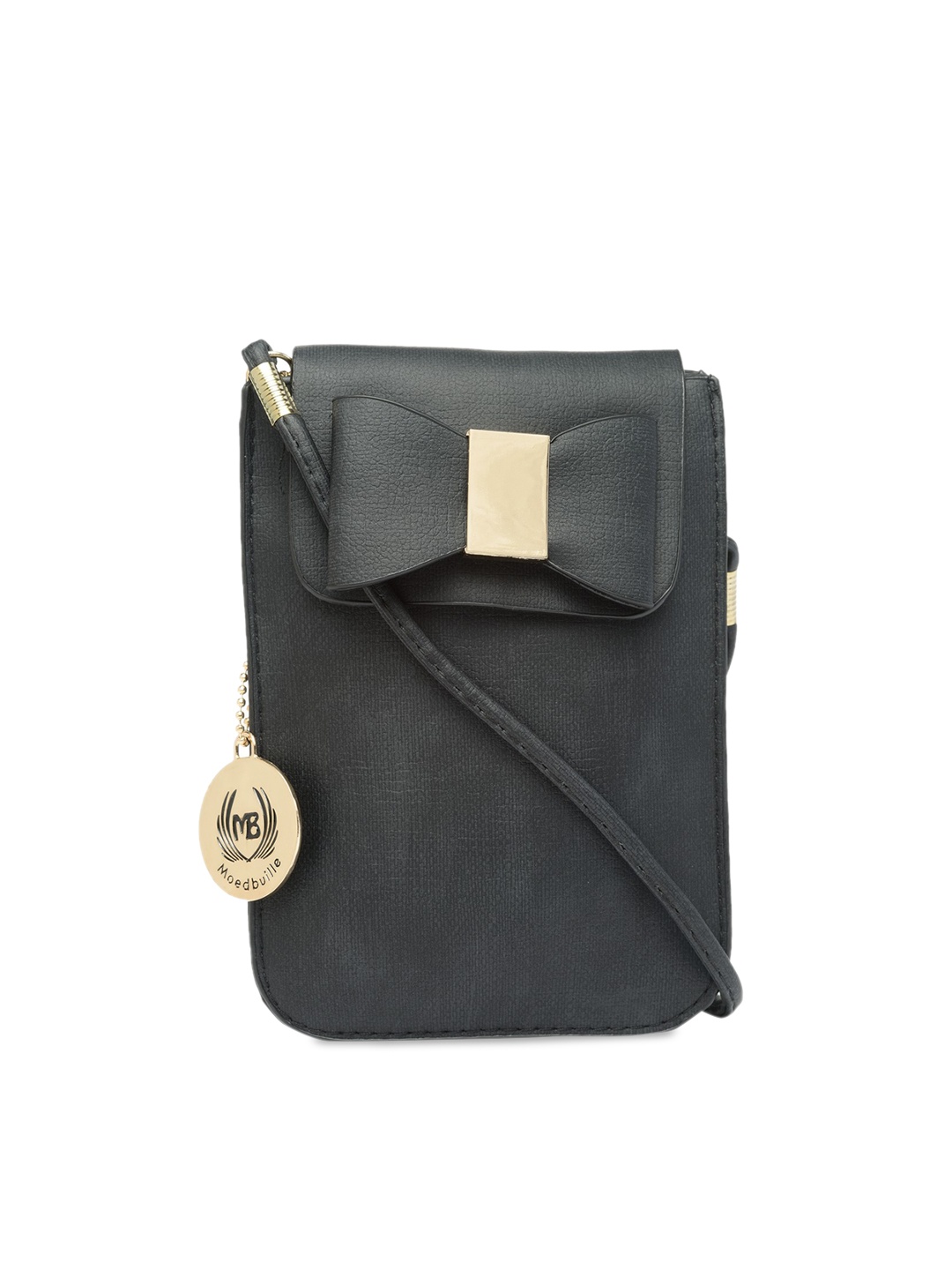 

Moedbuille Women Black Solid Two Fold Wallet