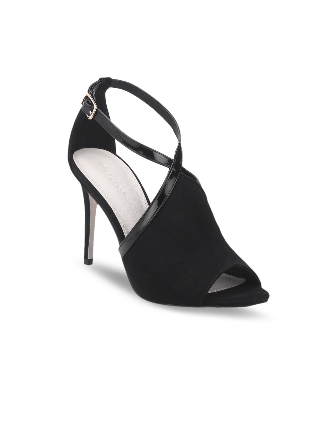 

Forever New Women Black Solid Peep Toes
