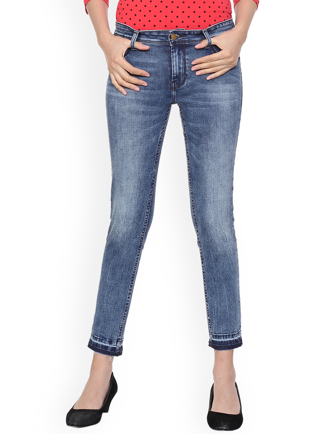 

Allen Solly Woman Blue Regular Fit Mid-Rise Clean Look Jeans