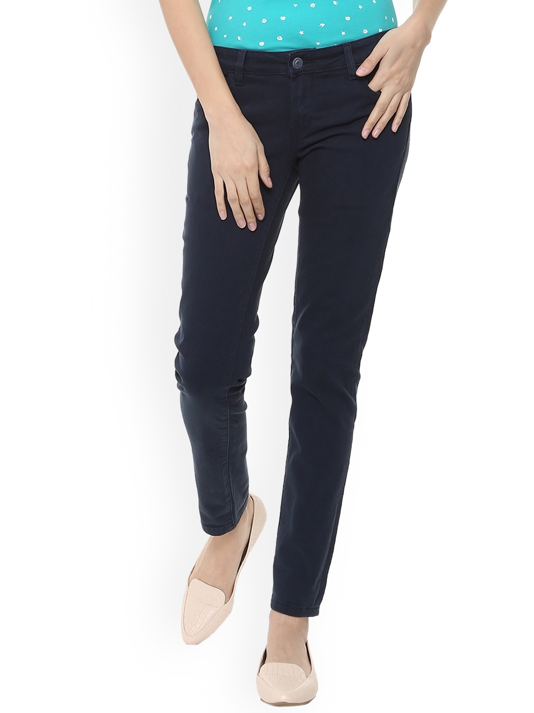

Allen Solly Woman Blue Slim Fit Mid-Rise Clean Look Jeans