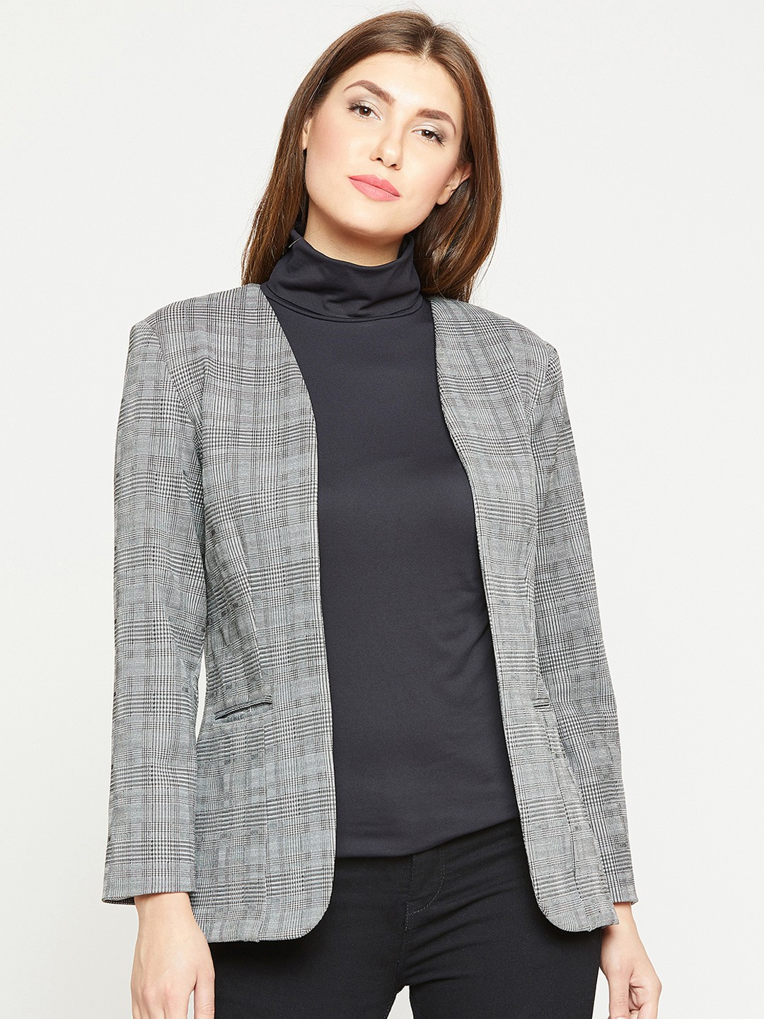 

Marie Claire Women Grey Checked Blazer