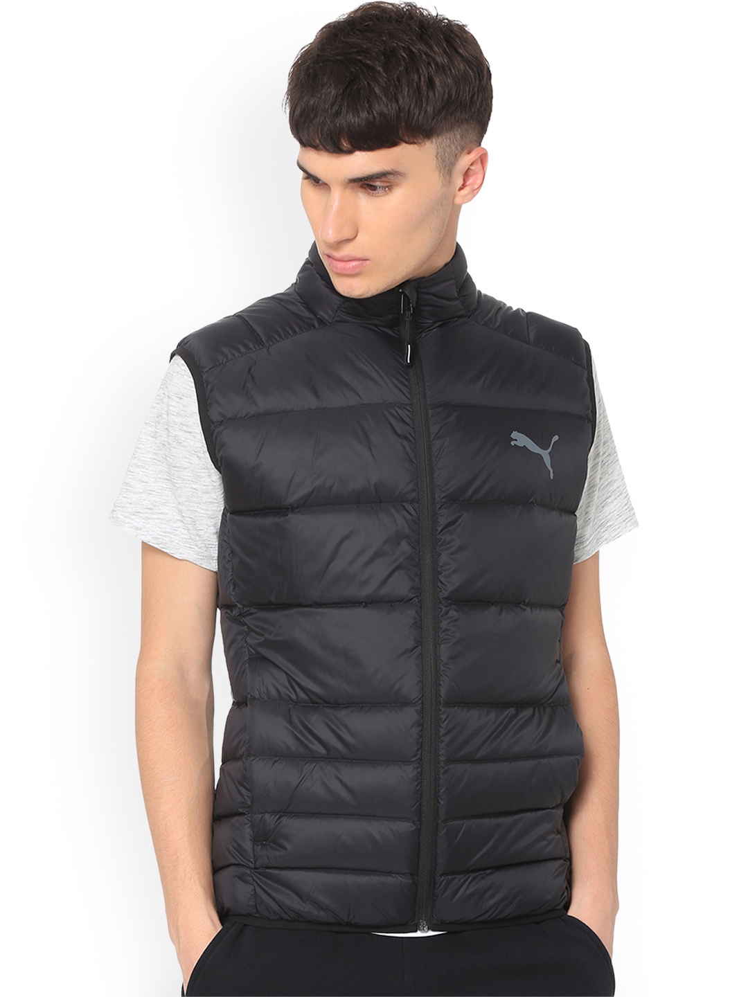 

Puma Men Black Solid Puffer Jacket