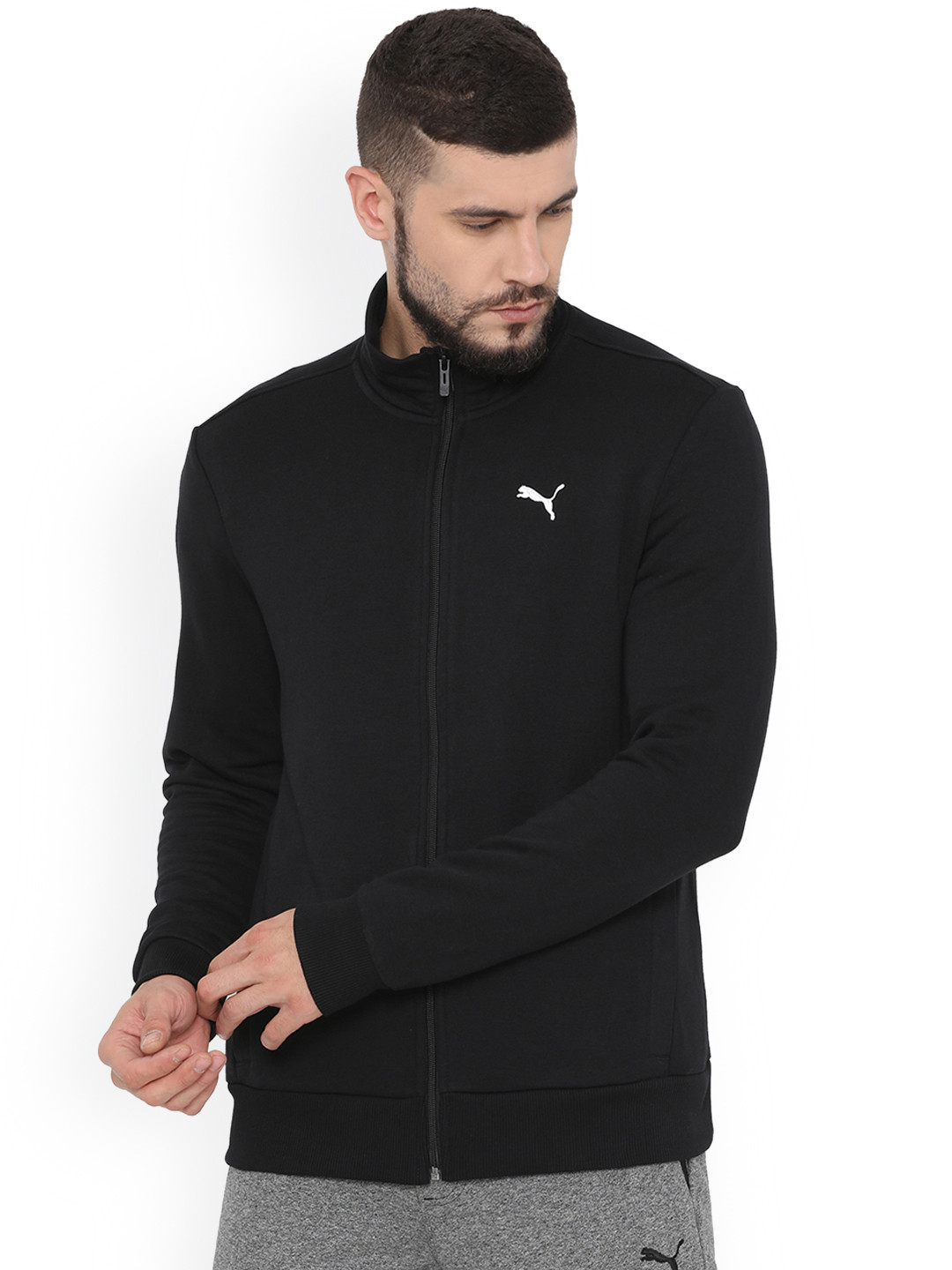 

Puma Men Black Solid Sporty Track Jacket