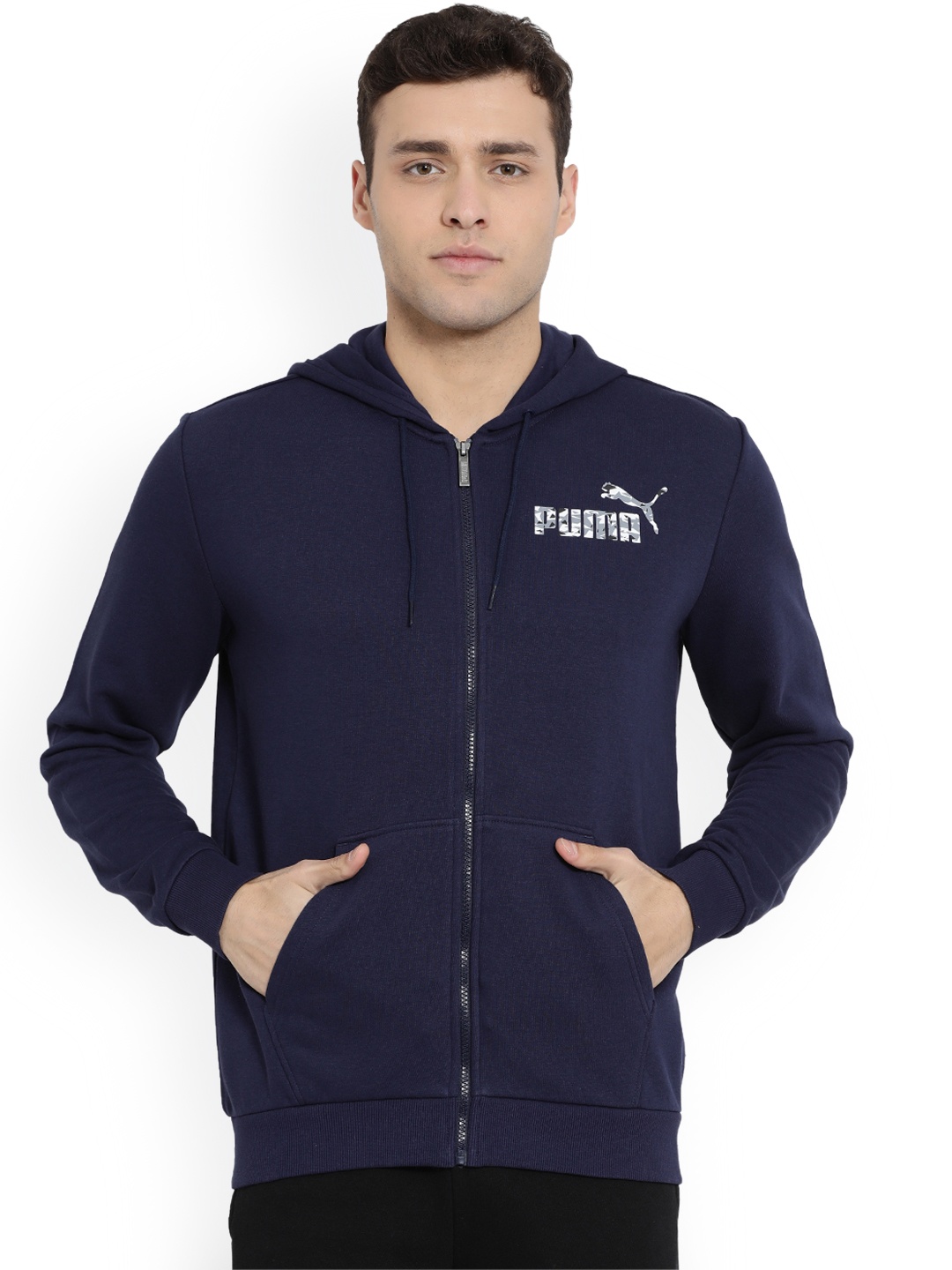 

Puma Men Blue Printed Bomber Track Jacket