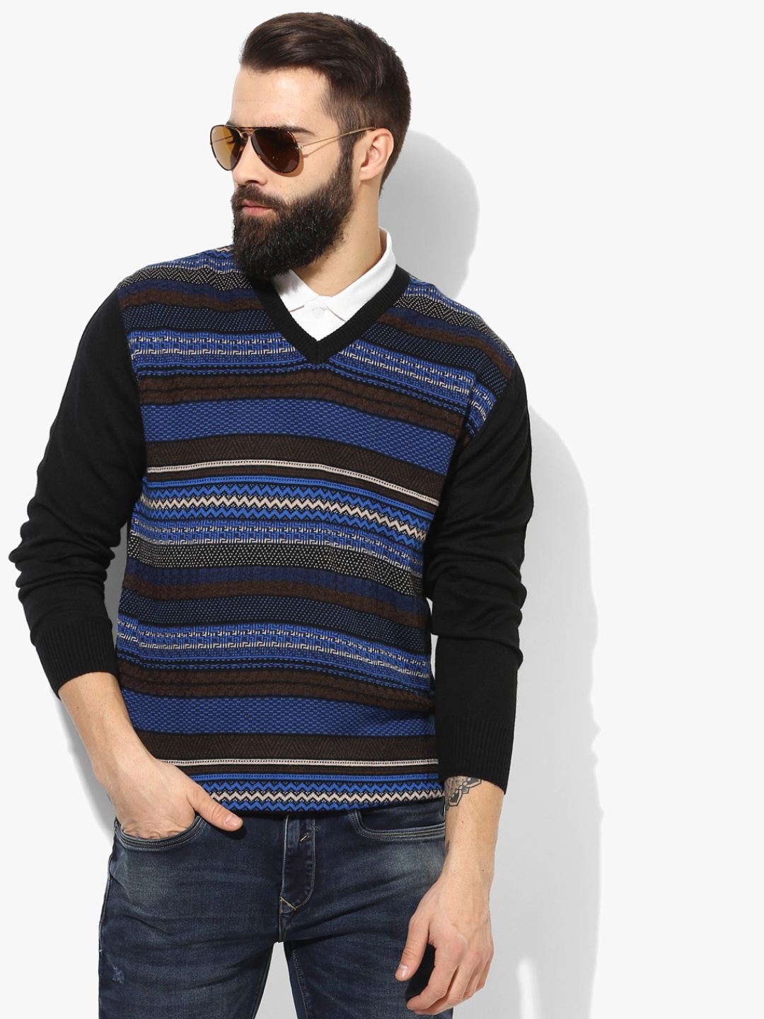 

Multi Printed Pullover Sweater